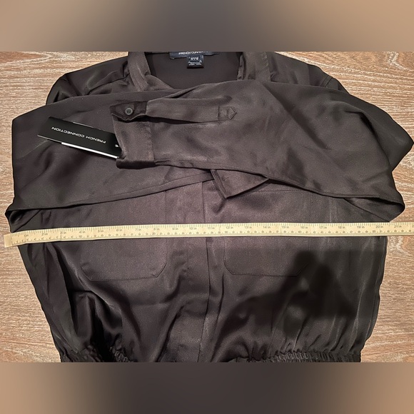 NWT French Connection Enid Solid Satin Jumpsuit - Picture 4 of 4